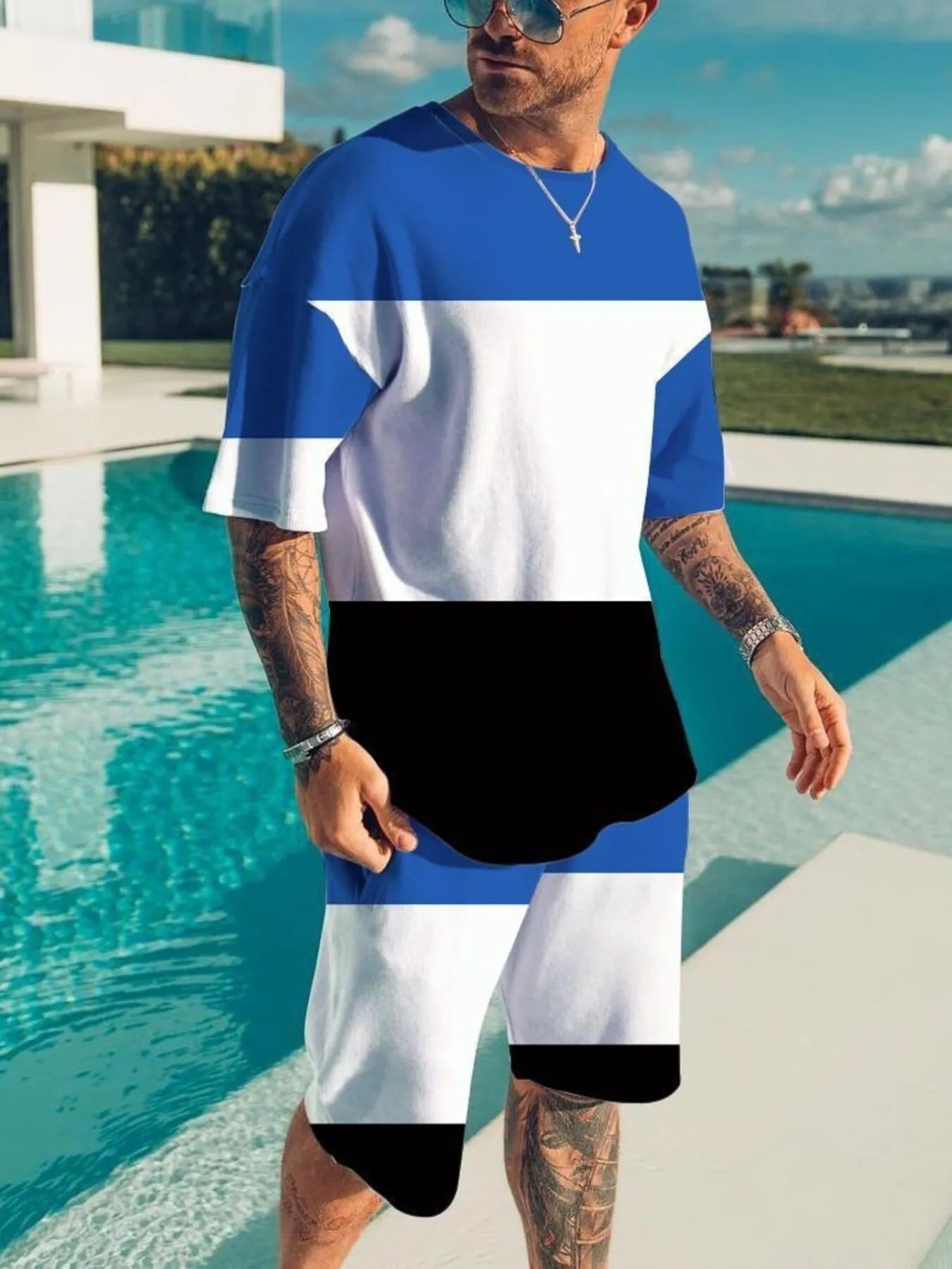 Men's plus size summer sets
