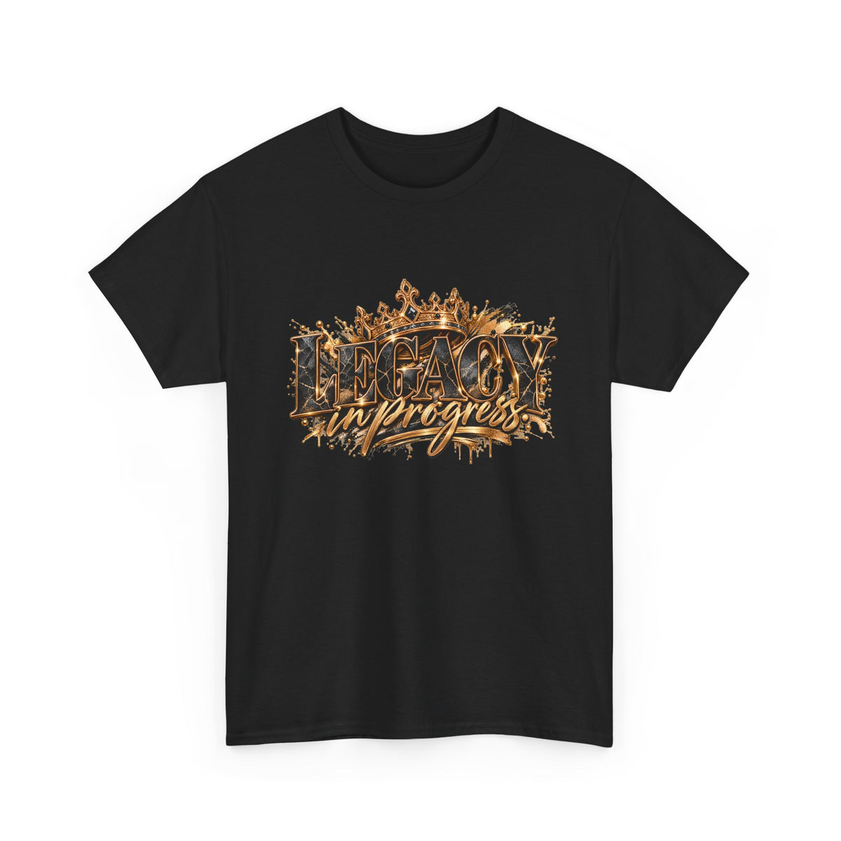 T-Shirt — ‘Legacy in Progress’ Gold Crown Graphic
