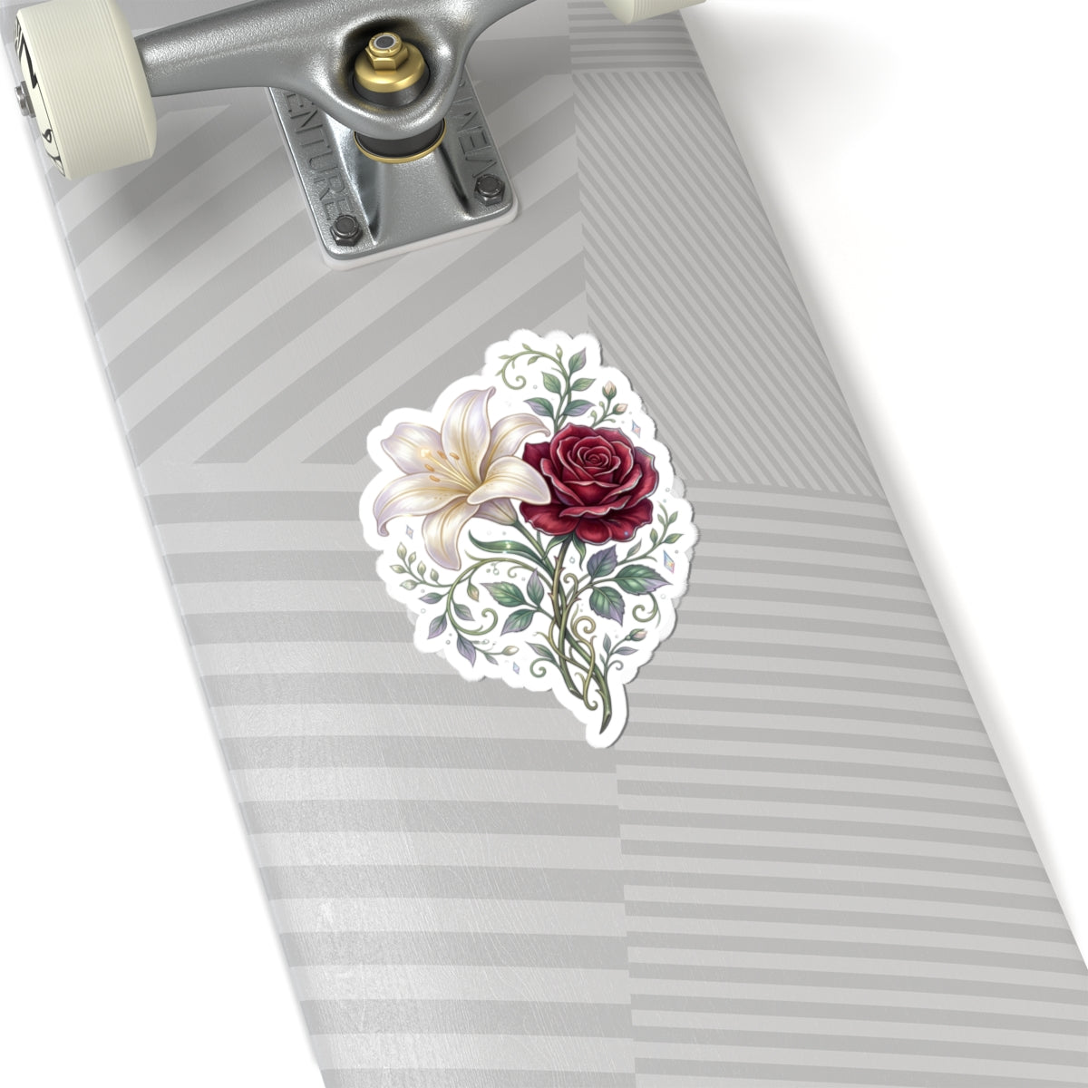 Floral Lily & Rose Kiss-Cut Sticker