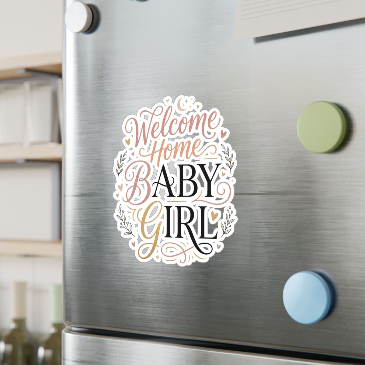Welcome Home Baby Girl Vinyl Decal