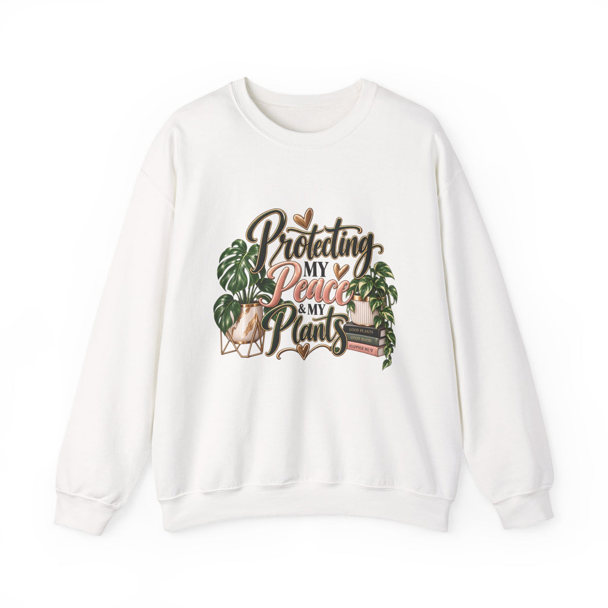 Plant Lover Sweatshirt — "Protecting My Peace & My Plants" Cozy Crewneck