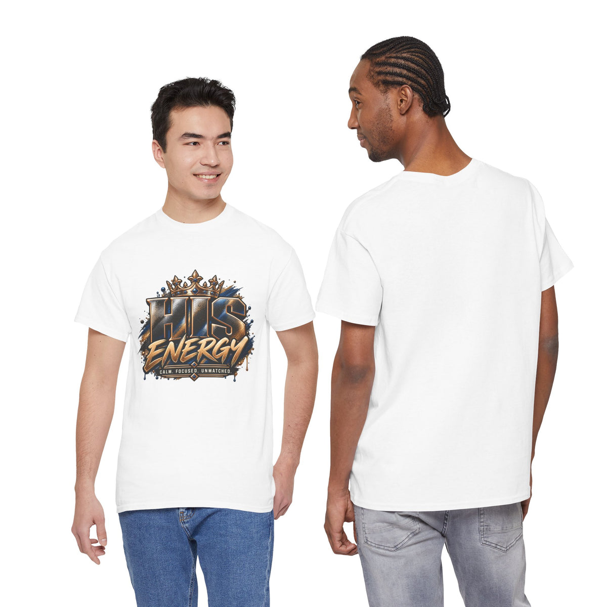 HIS Energy Graphic Tee — Bold Faith-Inspired Crown Design