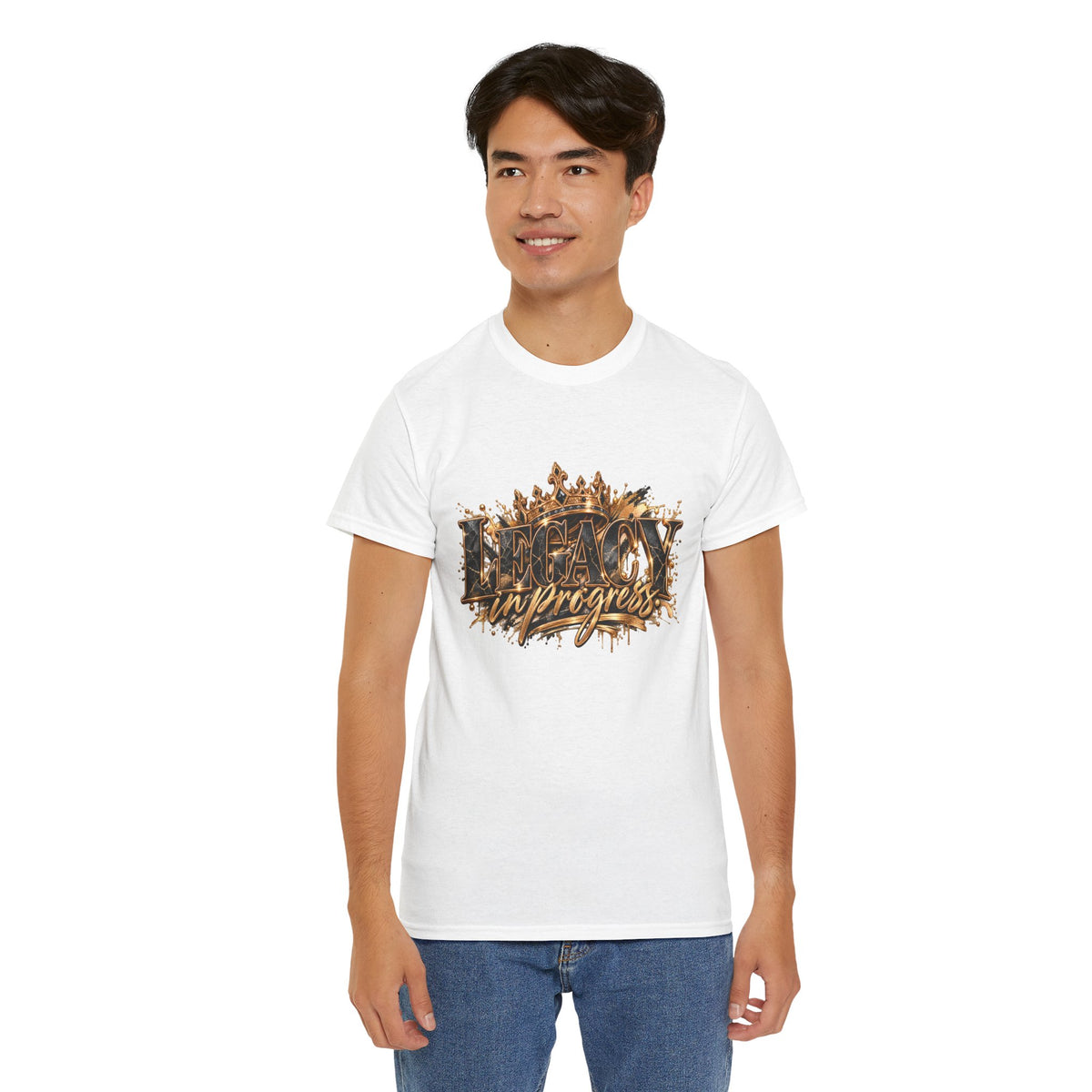 T-Shirt — ‘Legacy in Progress’ Gold Crown Graphic