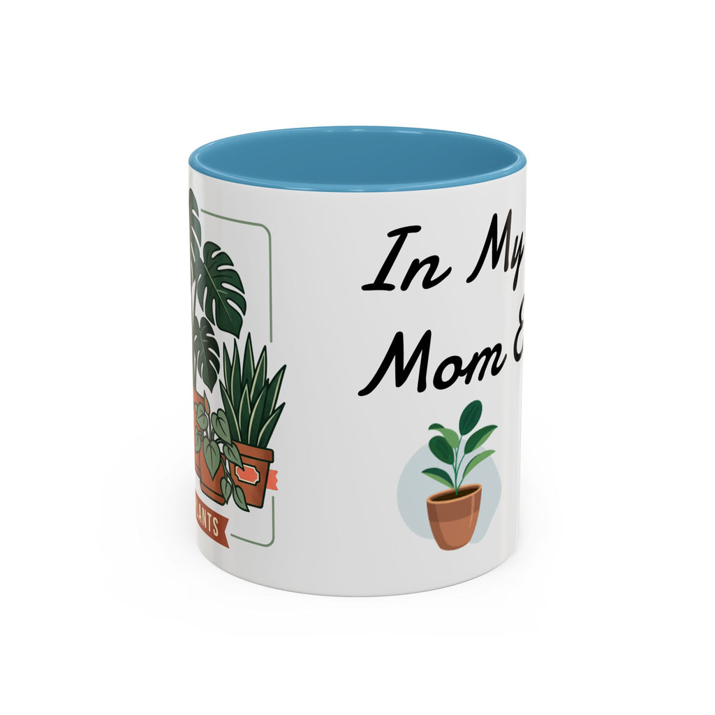 Plant Mom Coffee Mug – "In My Plant Mom Era" Accent Mug with Cute Potted Plants