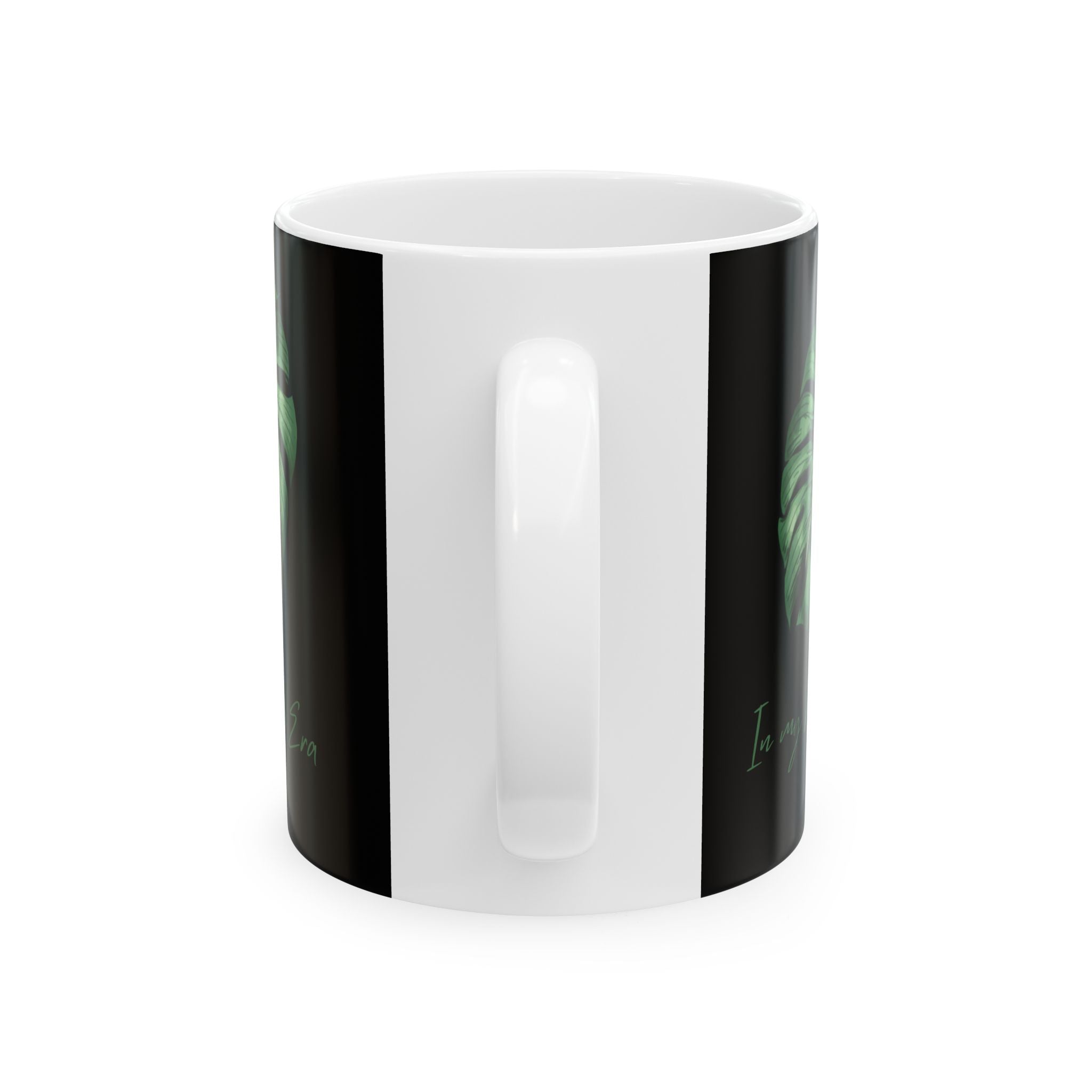 Monstera Leaf Ceramic Mug — 'In My Own Era' Botanical Coffee Cup (11oz & 15oz)