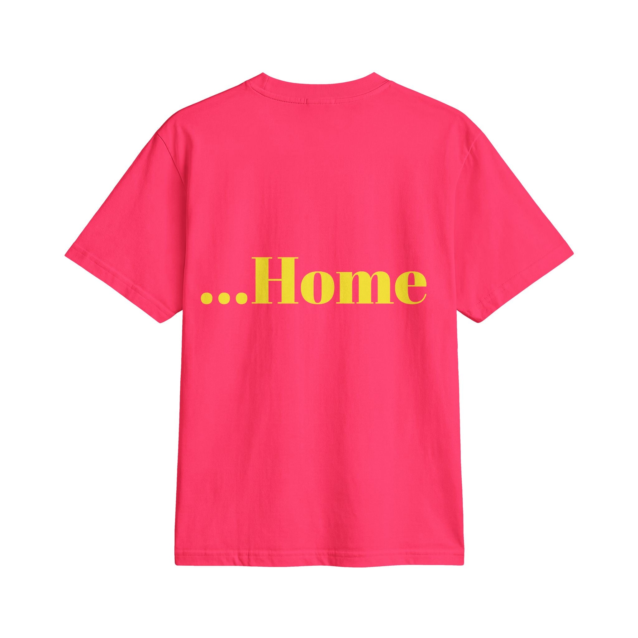 “Hot and Ready to Go…Home” Graphic T-Shirt — Funny Yellow Slogan Tee