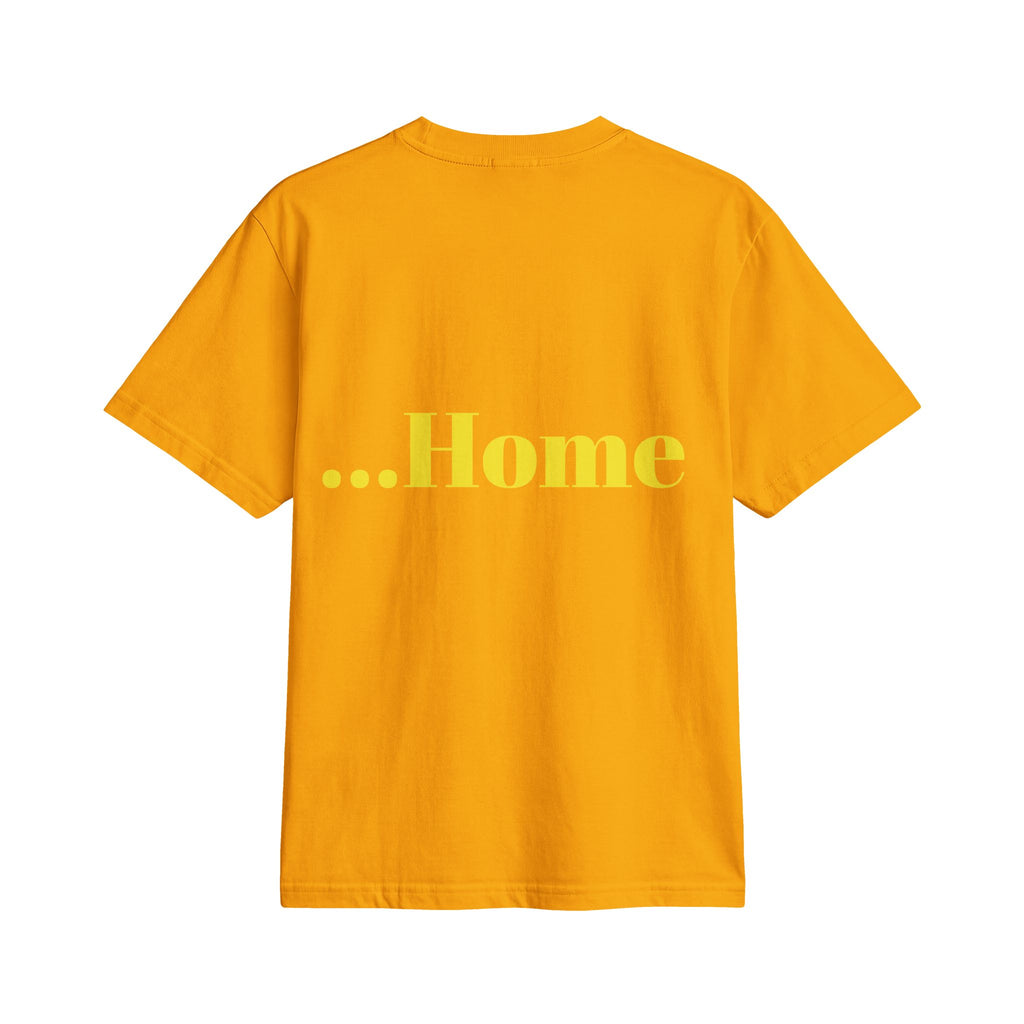 “Hot and Ready to Go…Home” Graphic T-Shirt — Funny Yellow Slogan Tee