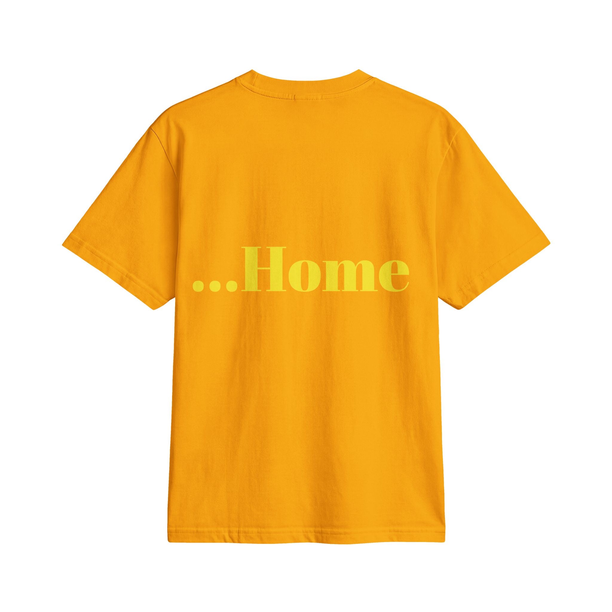 “Hot and Ready to Go…Home” Graphic T-Shirt — Funny Yellow Slogan Tee