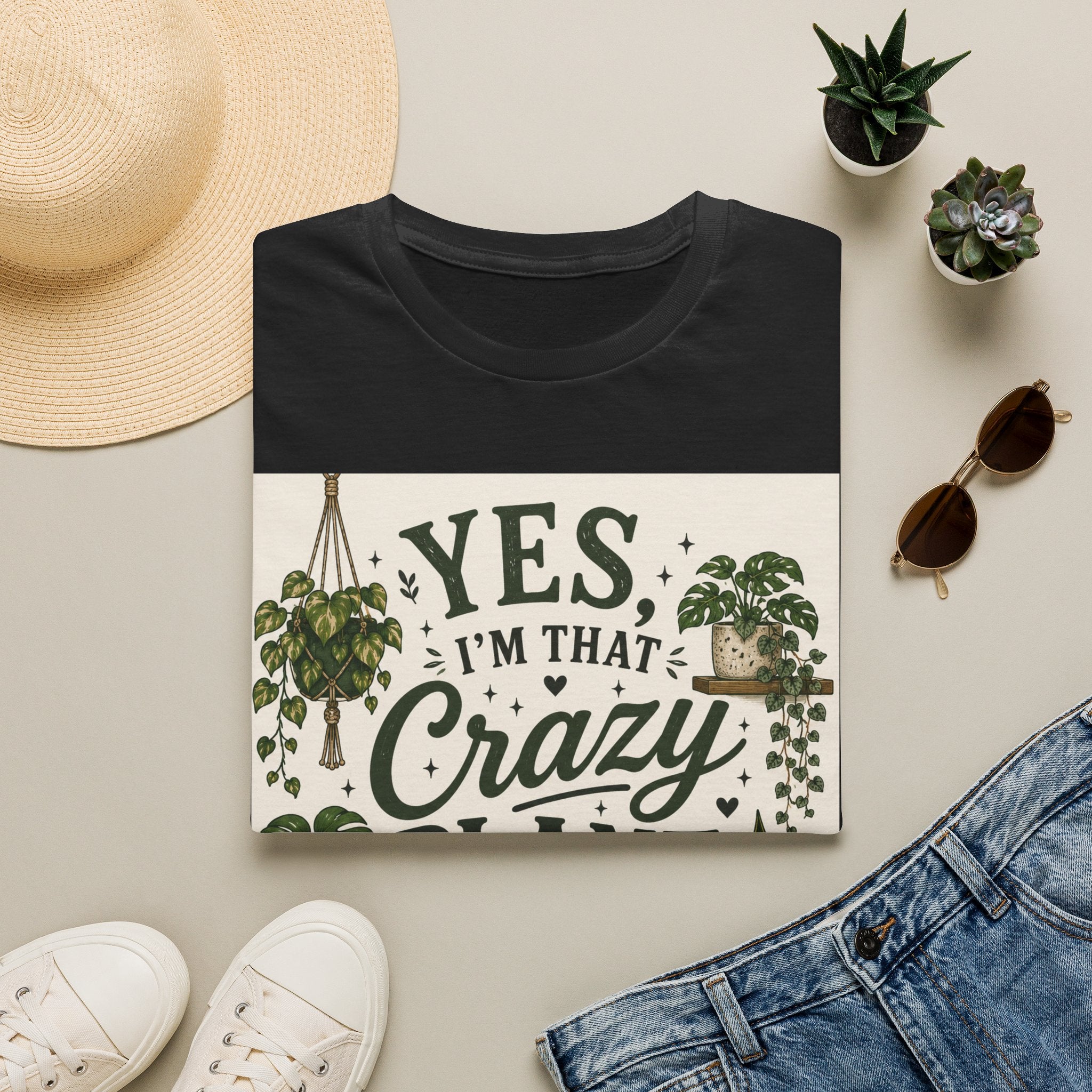 Plant Lady T-Shirt — "Yes I’m That Crazy Plant Lady" Graphic Tee
