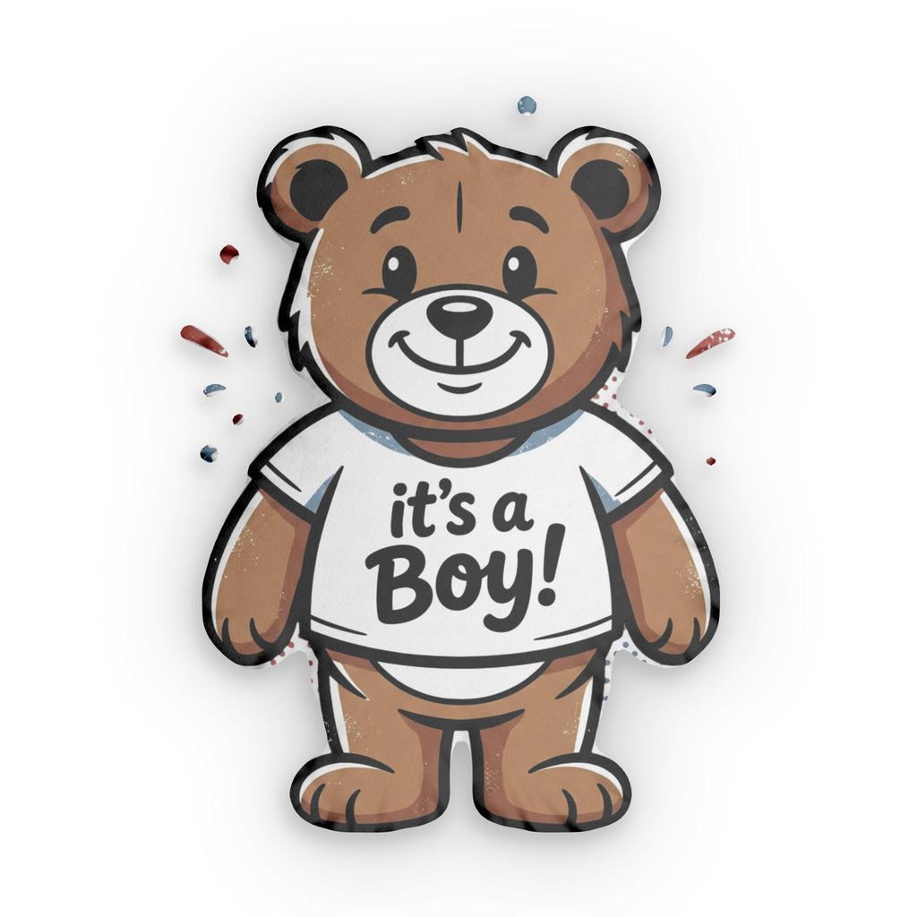 It's a Boy Bear Shaped Pillow — Cute Newborn Nursery Gift