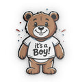 It's a Boy Bear Shaped Pillow — Cute Newborn Nursery Gift