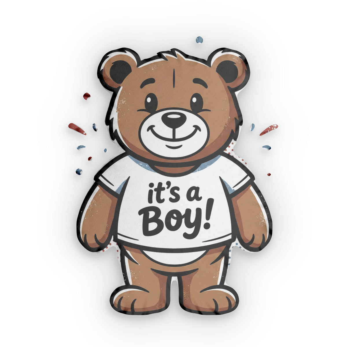 It's a Boy Bear Shaped Pillow — Cute Newborn Nursery Gift