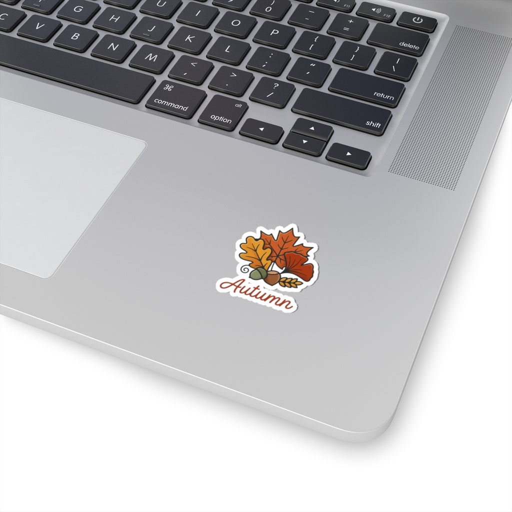 Autumn Leaf Sticker — Fall Leaves & Acorn Kiss-Cut Decal