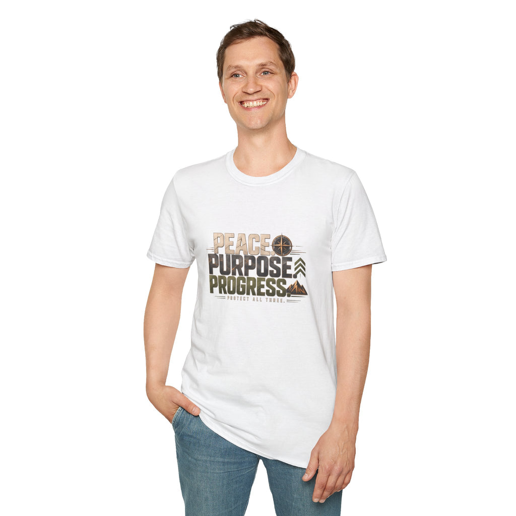Peace Purpose Progress T-Shirt — Motivational Graphic Tee