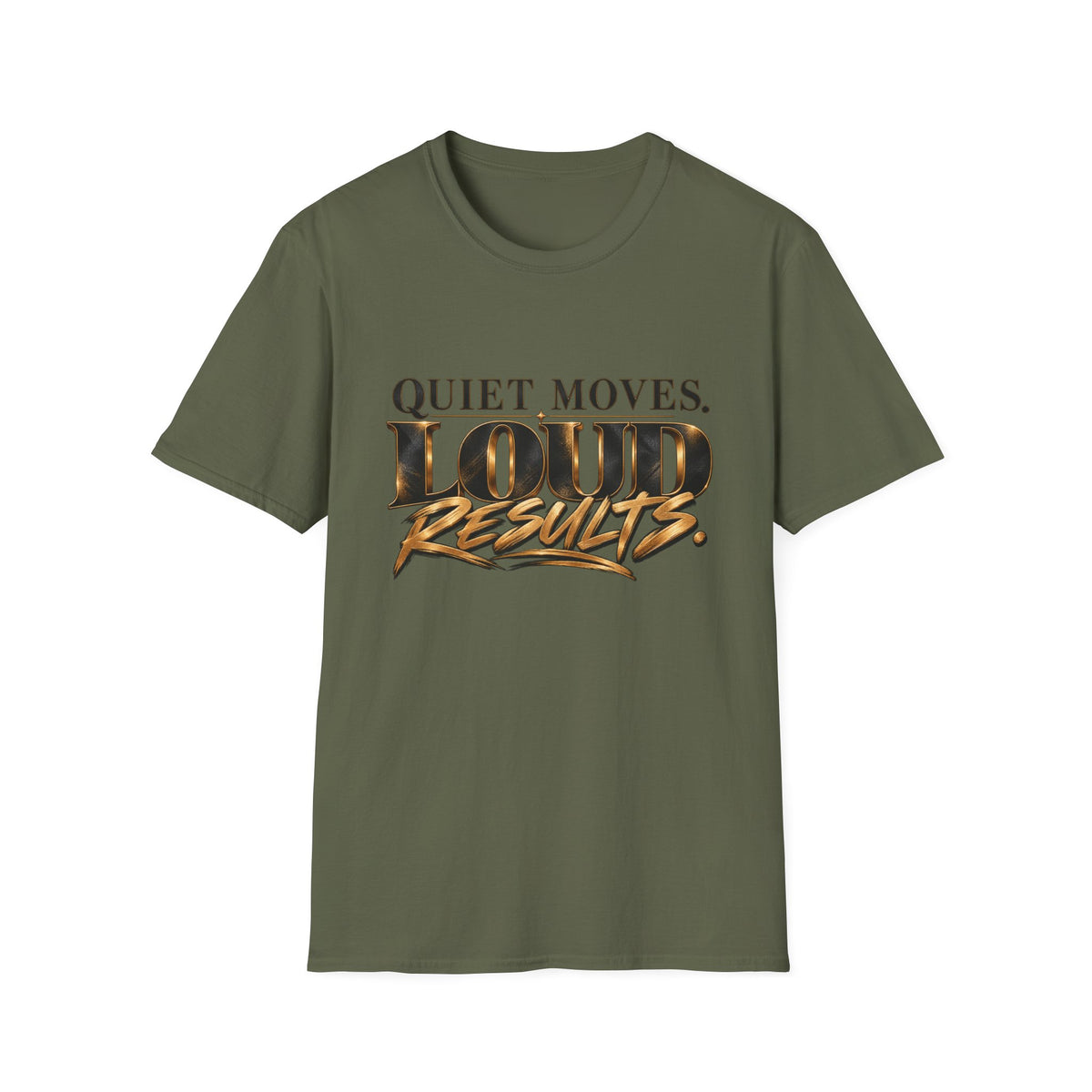 Quiet Moves Loud Results T-Shirt — Motivational Graphic Tee