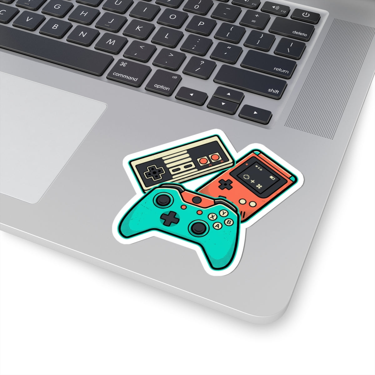 Retro Gaming Controllers Kiss-Cut Sticker — Vintage Console & Handheld Vinyl Decal