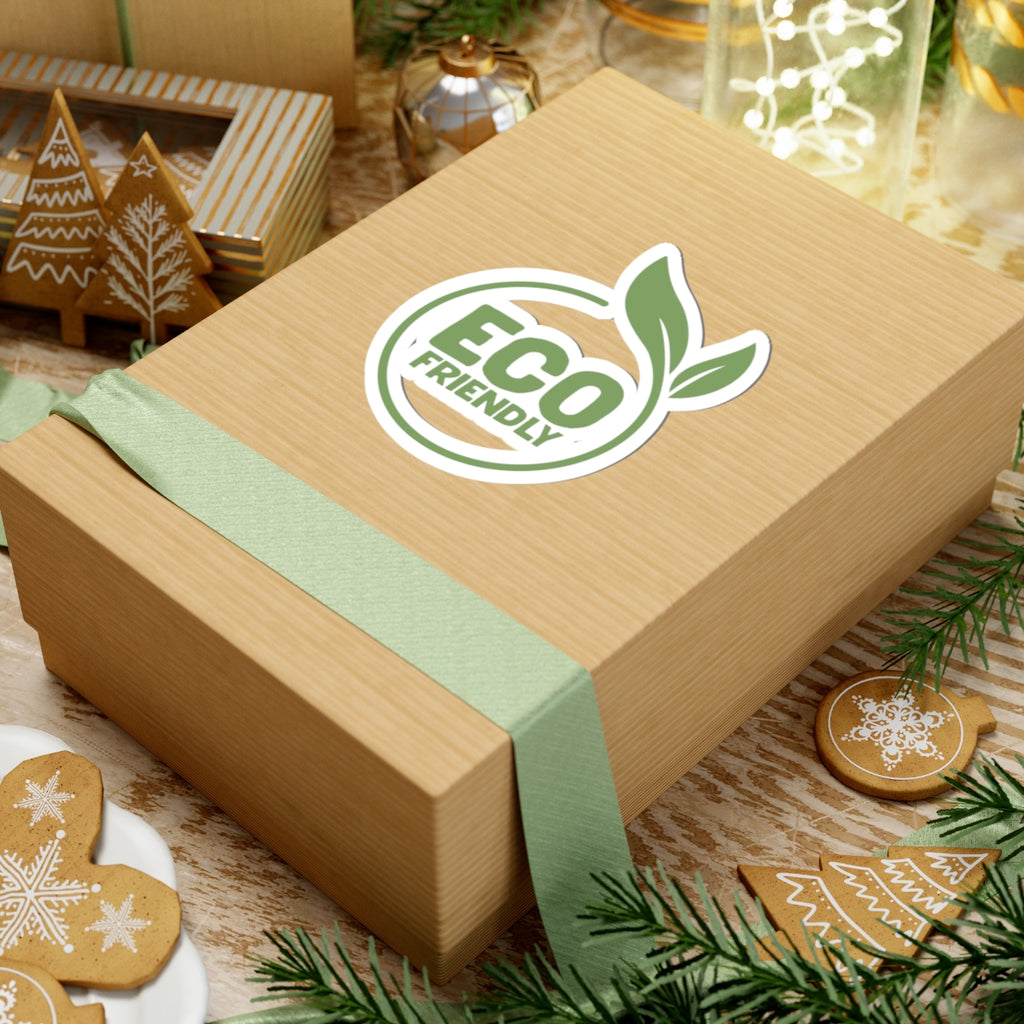Eco Friendly Kiss-Cut Sticker — Green Leaf Sustainable Decal