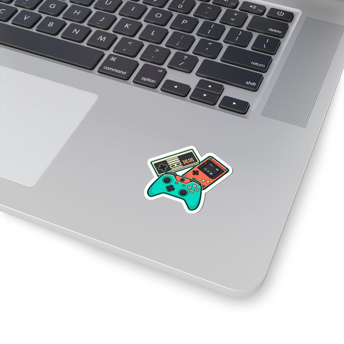 Retro Gaming Controllers Kiss-Cut Sticker — Vintage Console & Handheld Vinyl Decal