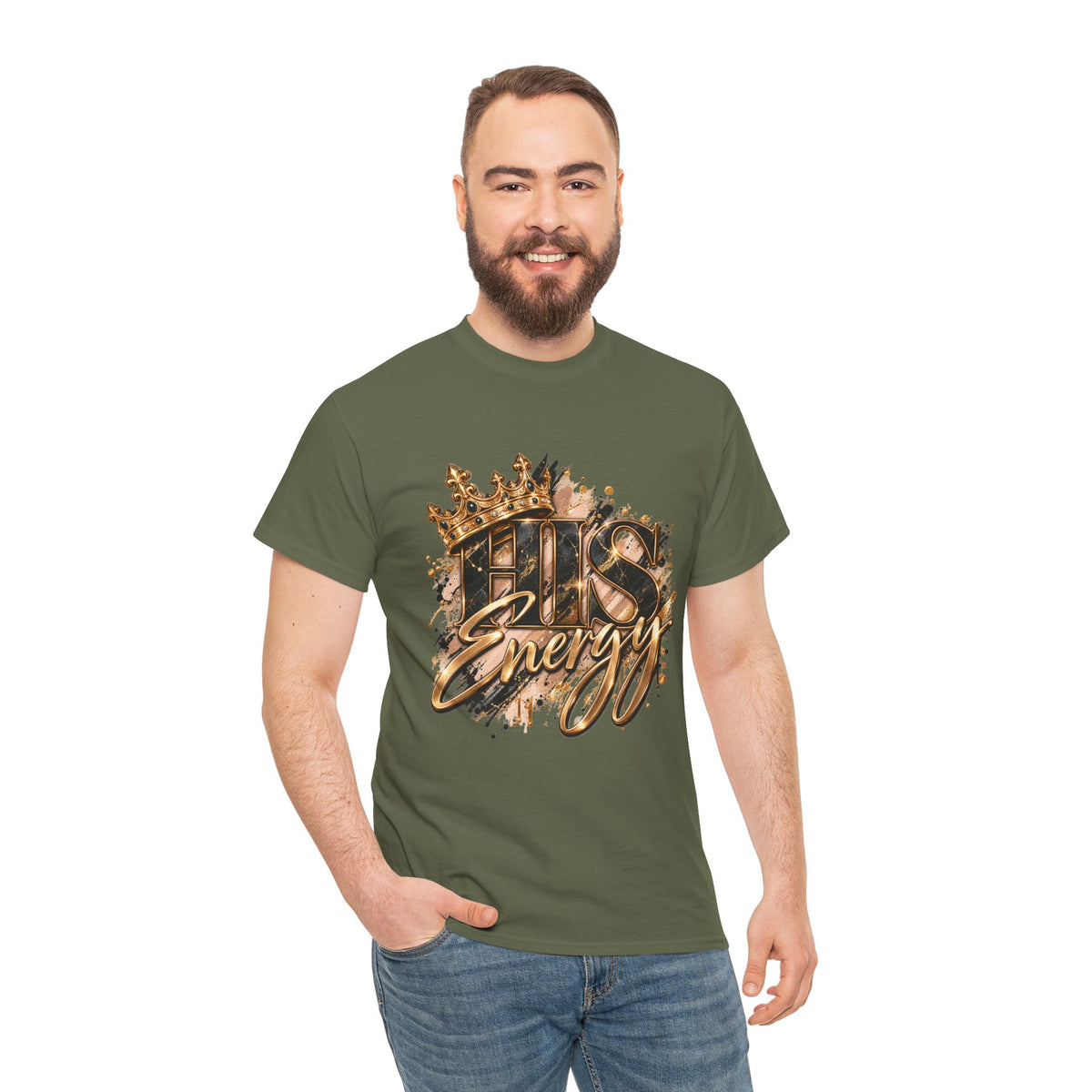 Boss Energy T-Shirt — Gold Crown Graphic Tee for Ambitious Hustlers