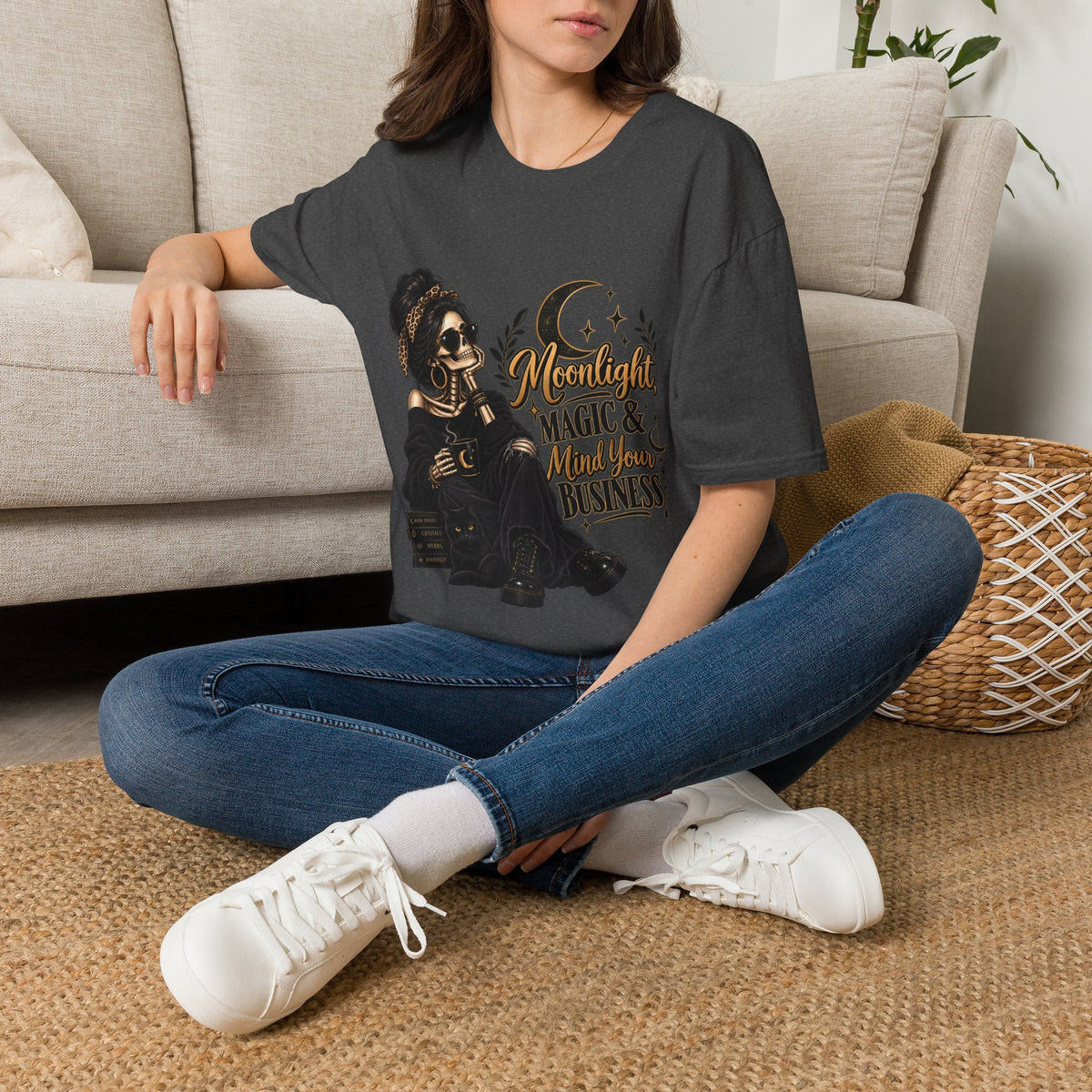 Moonlight Magic & Manifestation T-Shirt — Spiritual Witchy Graphic Tee