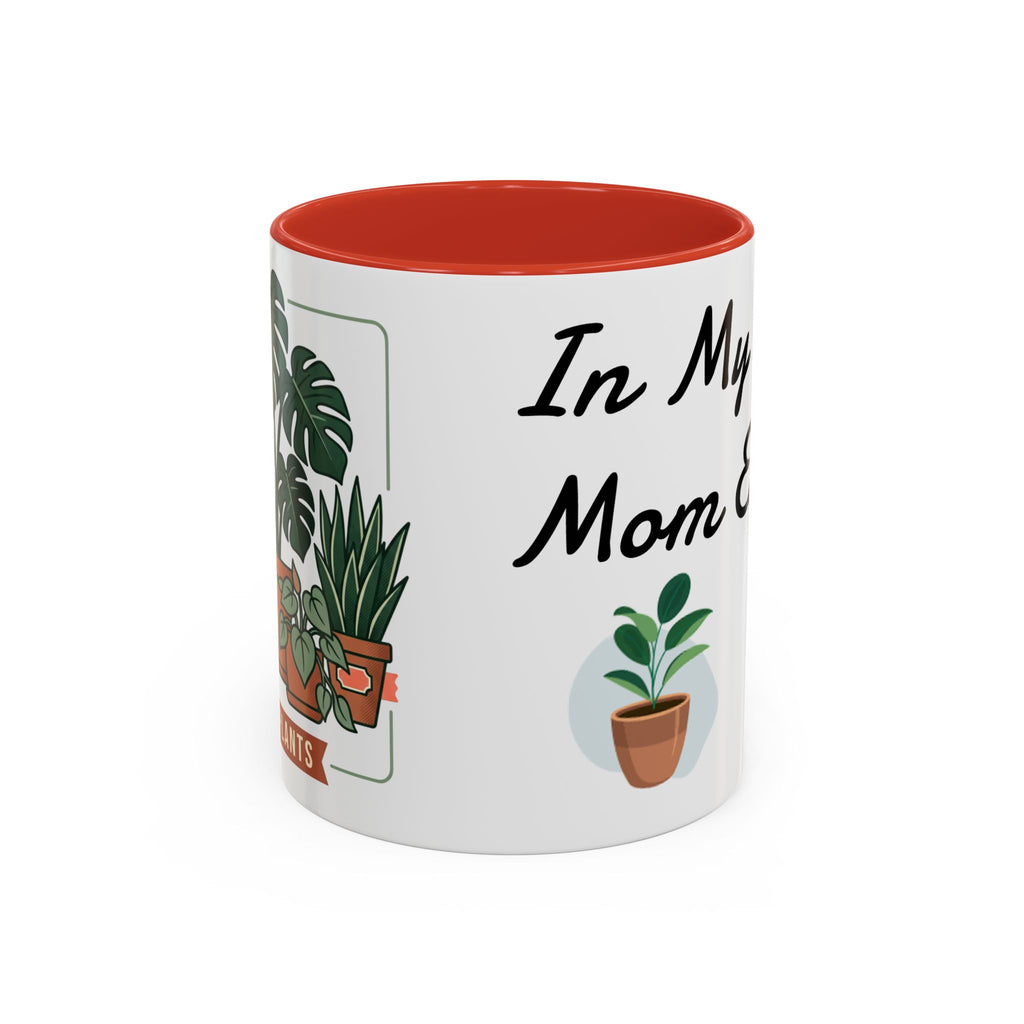 Plant Mom Coffee Mug – "In My Plant Mom Era" Accent Mug with Cute Potted Plants