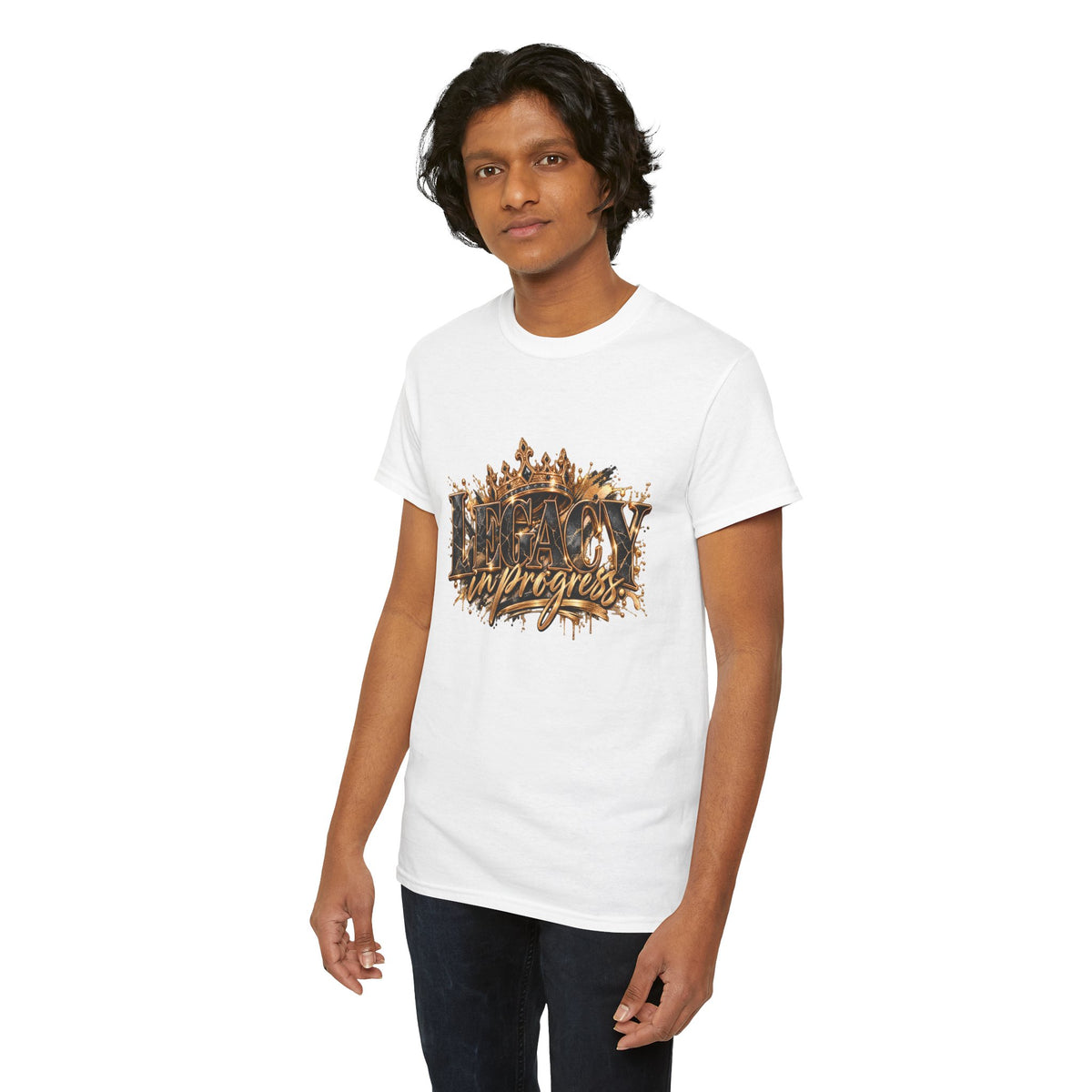 T-Shirt — ‘Legacy in Progress’ Gold Crown Graphic