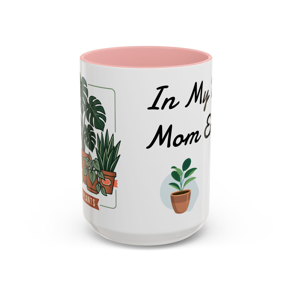 Plant Mom Coffee Mug – "In My Plant Mom Era" Accent Mug with Cute Potted Plants