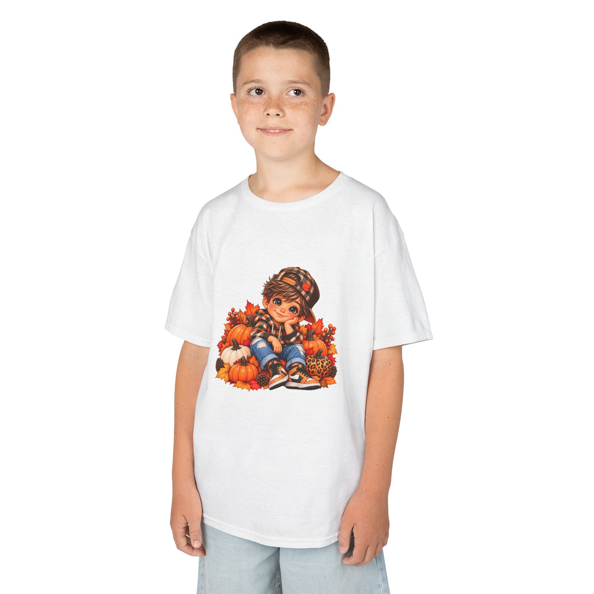 Kids Autumn Harvest Girl Heavy Cotton Tee