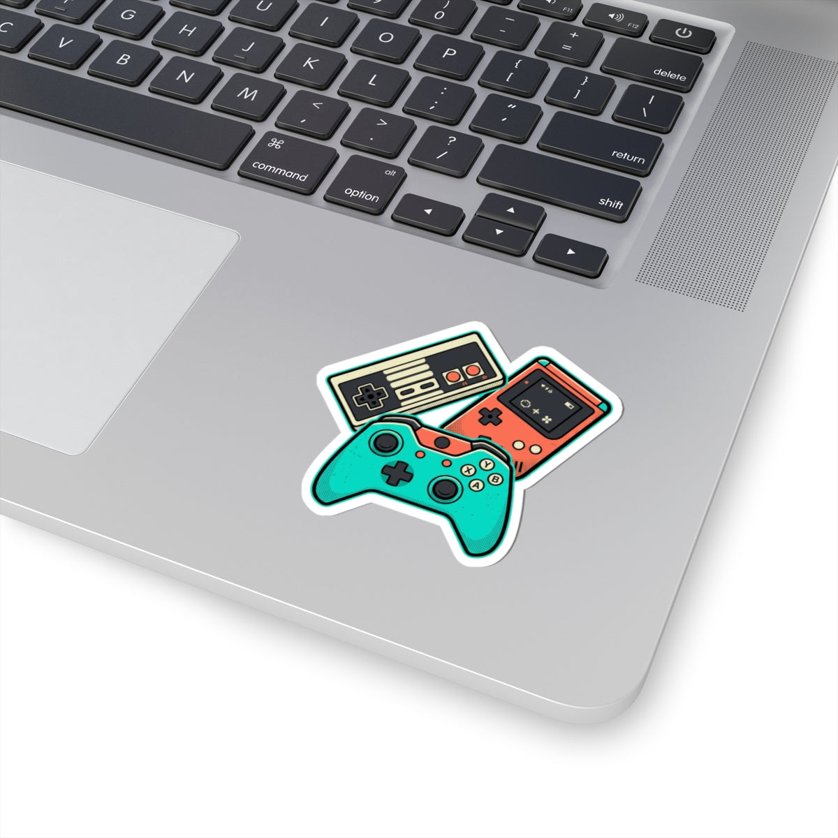 Retro Gaming Controllers Kiss-Cut Sticker — Vintage Console & Handheld Vinyl Decal
