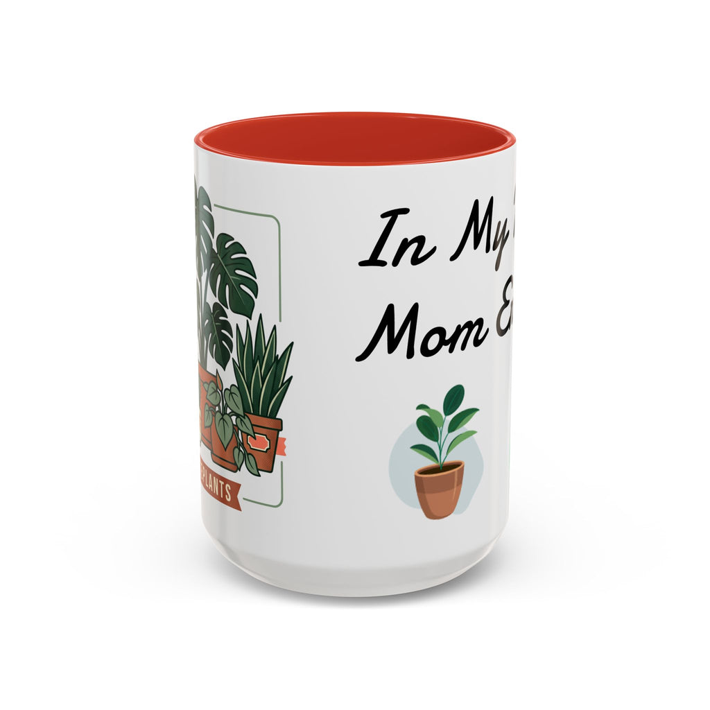 Plant Mom Coffee Mug – "In My Plant Mom Era" Accent Mug with Cute Potted Plants