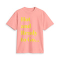 “Hot and Ready to Go…Home” Graphic T-Shirt — Funny Yellow Slogan Tee