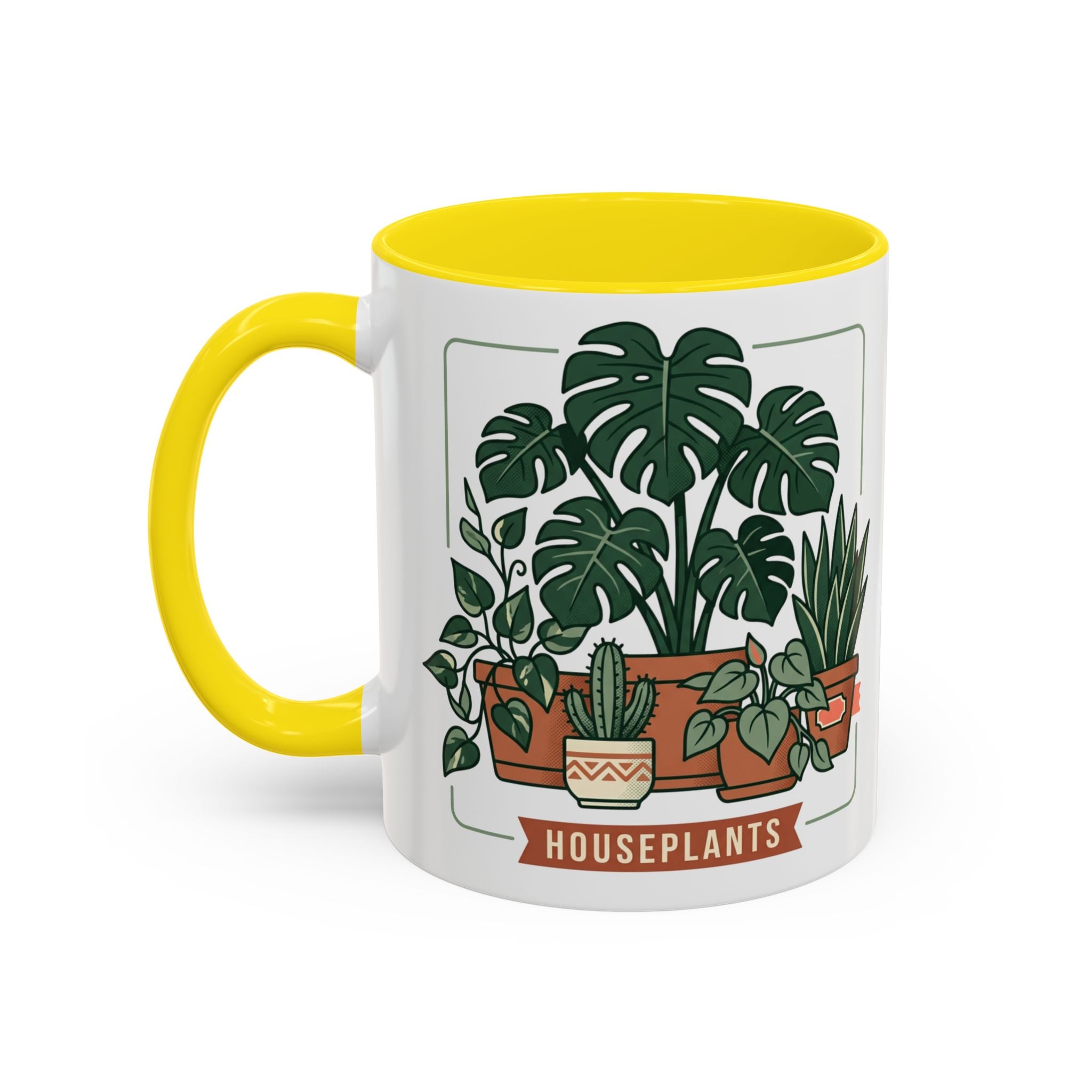 Plant Mom Coffee Mug – "In My Plant Mom Era" Accent Mug with Cute Potted Plants