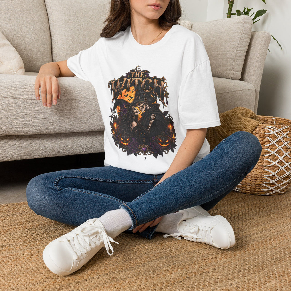 Witch Halloween Graphic Tee — "The Witch" Pumpkin Spell Shirt