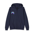 Youth Gamer Zip-Up Hoodie — Neon Retro Game Controller Design