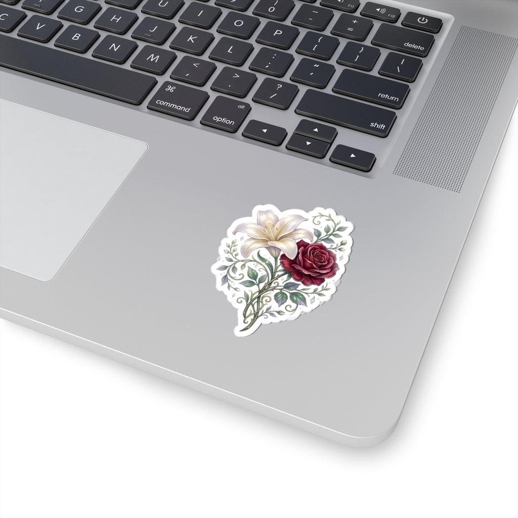 Floral Lily & Rose Kiss-Cut Sticker