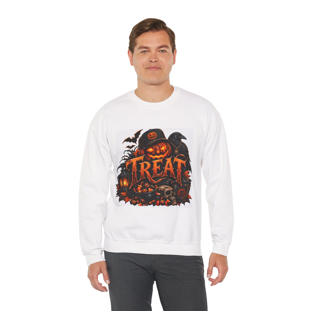 Halloween 'TREAT' Pumpkin Crewneck Sweatshirt