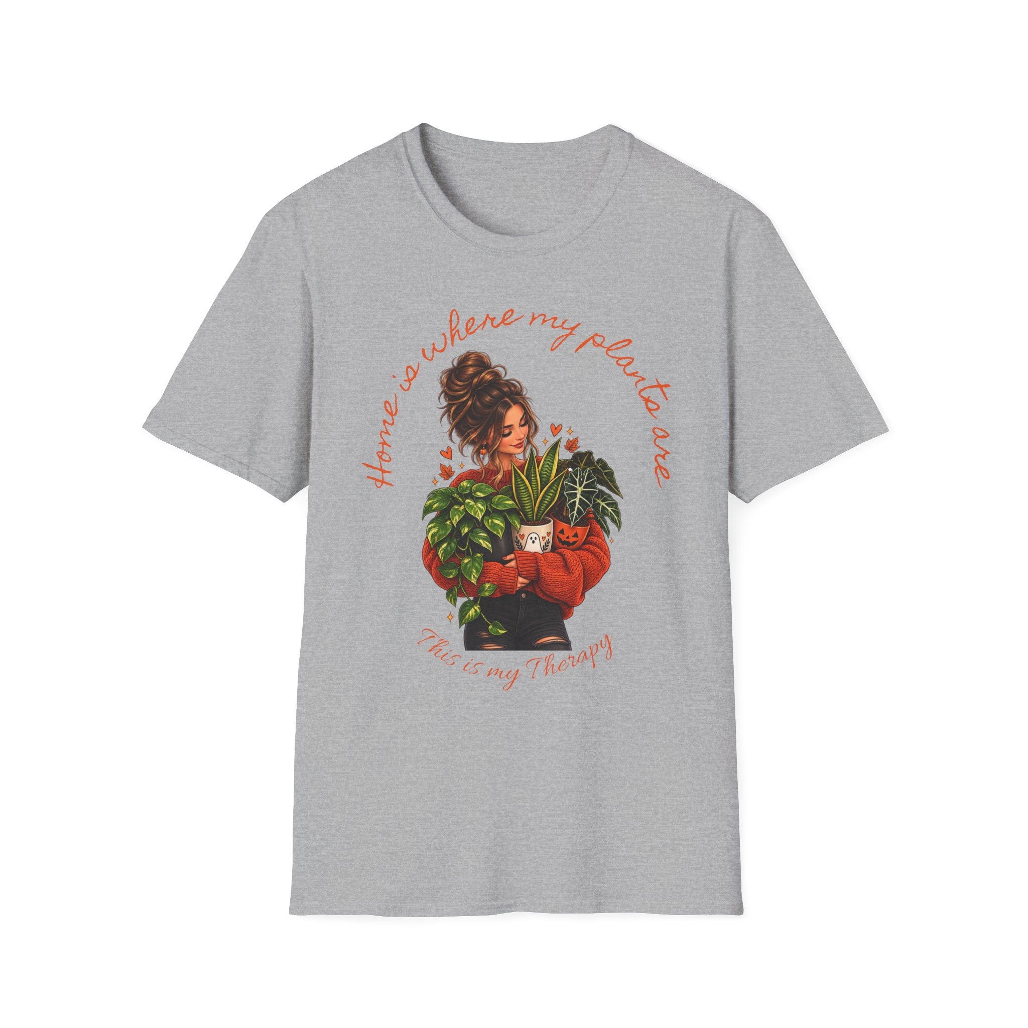 Plant Mom Graphic T-Shirt — “Home is Where My Plants Are” Cozy Plant Lover Tee