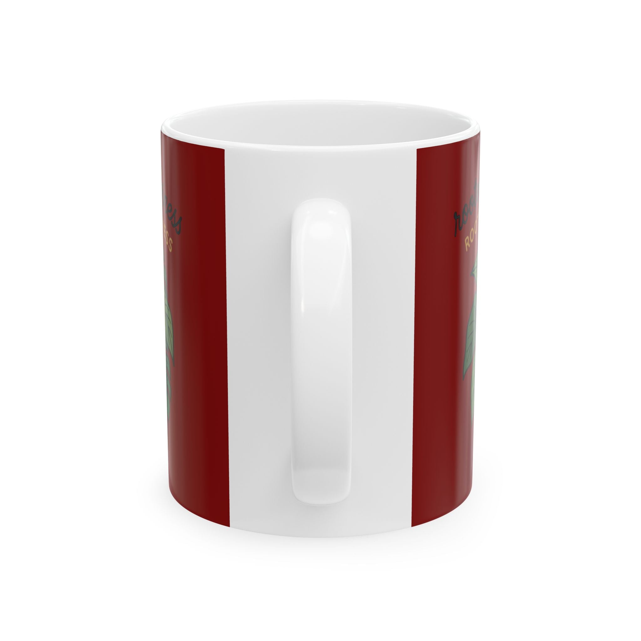 Plant Lover Mug — "Rooted in Happiness" Ceramic Coffee Cup (11oz & 15oz)