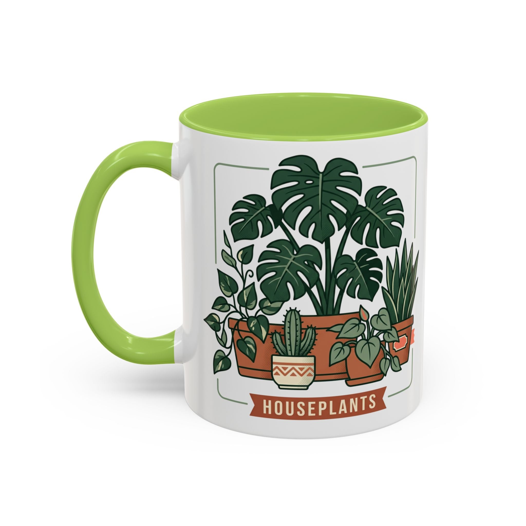 Plant Mom Coffee Mug – "In My Plant Mom Era" Accent Mug with Cute Potted Plants