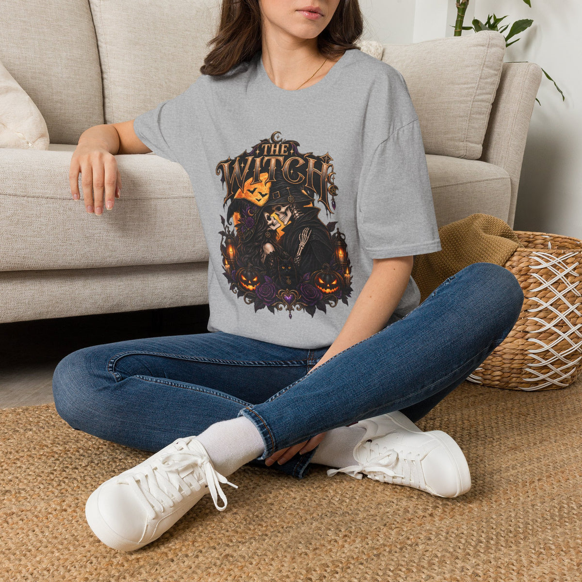 Witch Halloween Graphic Tee — "The Witch" Pumpkin Spell Shirt