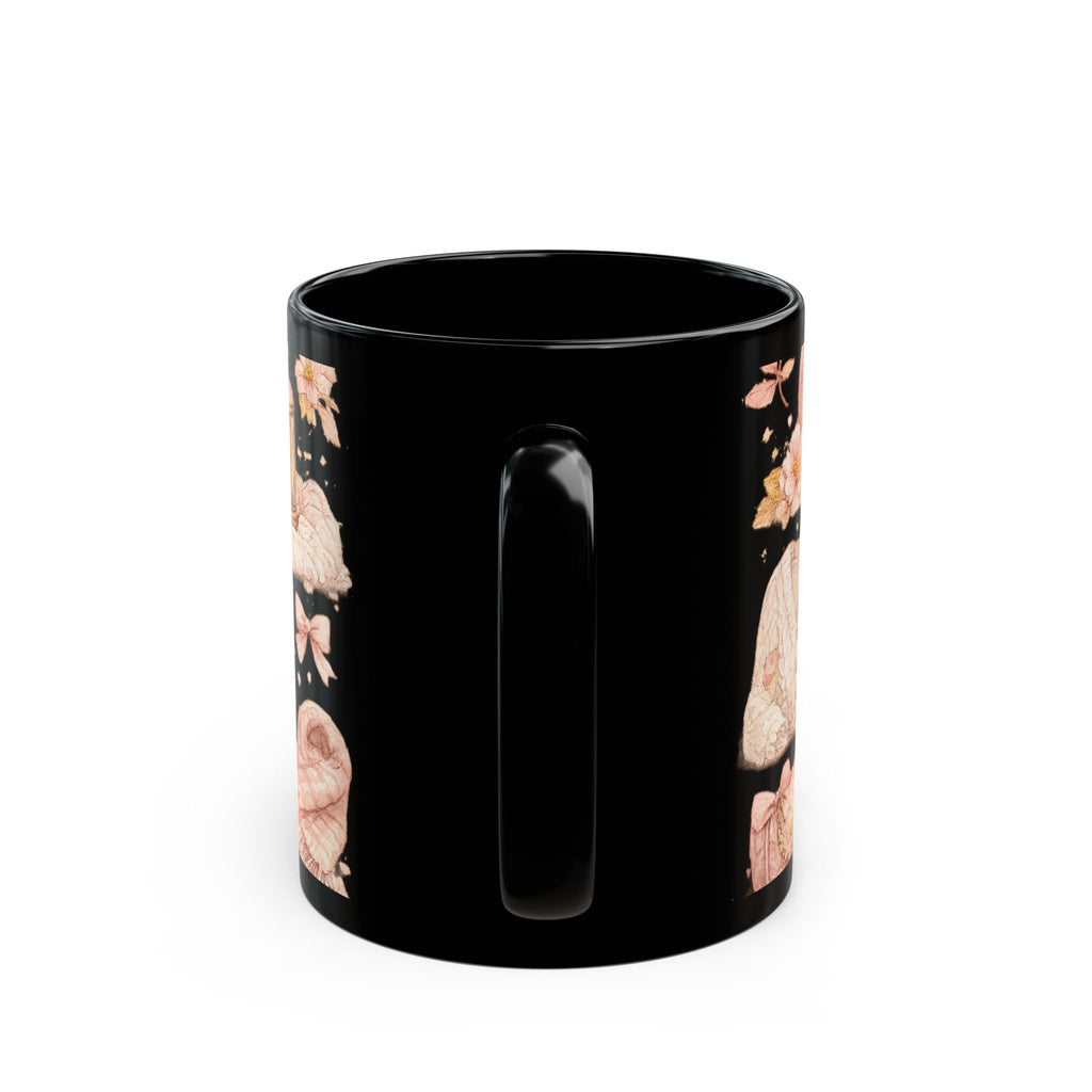 Autumn Cozy Pattern Mug — Pumpkin, Lantern & Warm Dessert Black Coffee Cup
