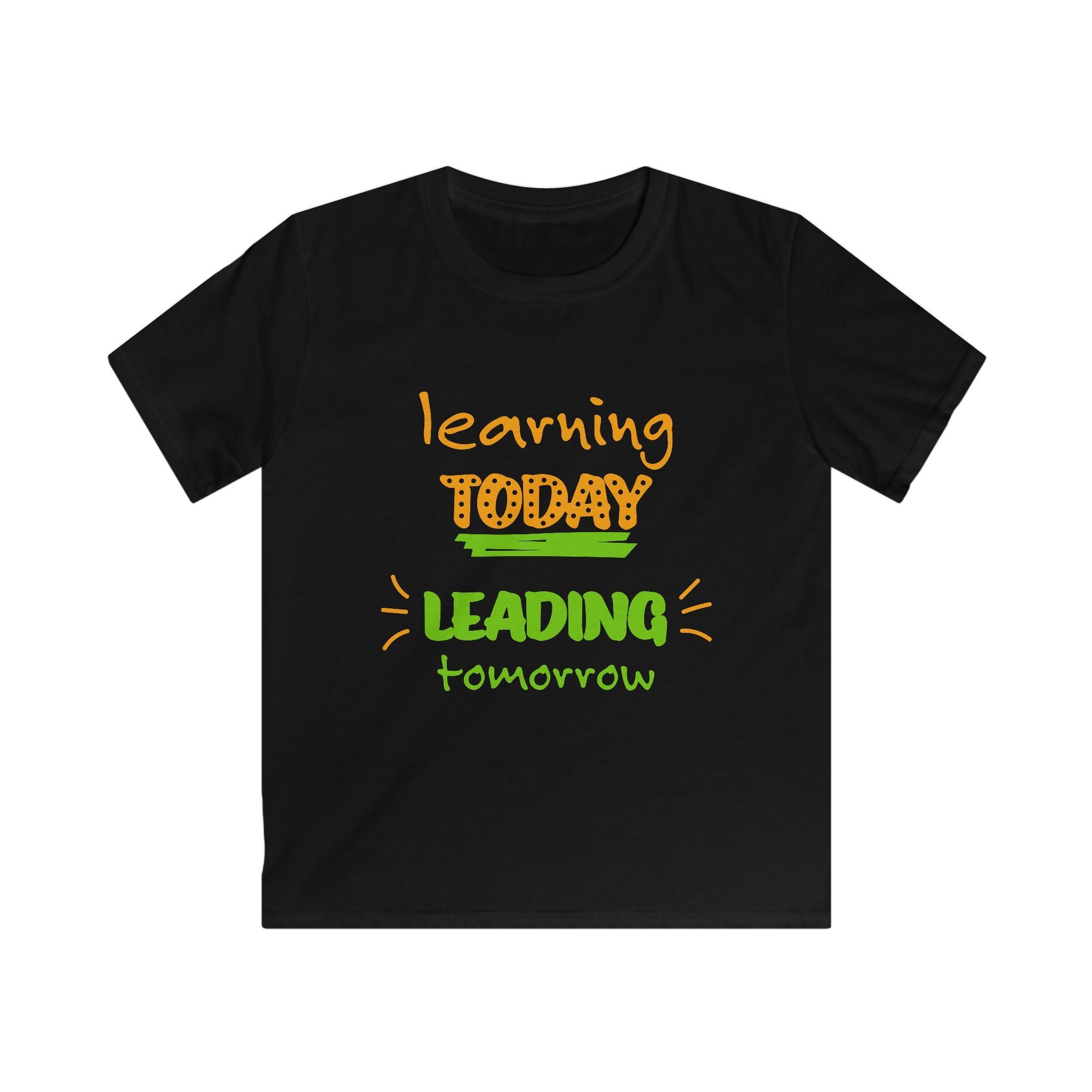 Kids Tee — "Learning Today, Leading Tomorrow" Motivational Back-to-School Shirt
