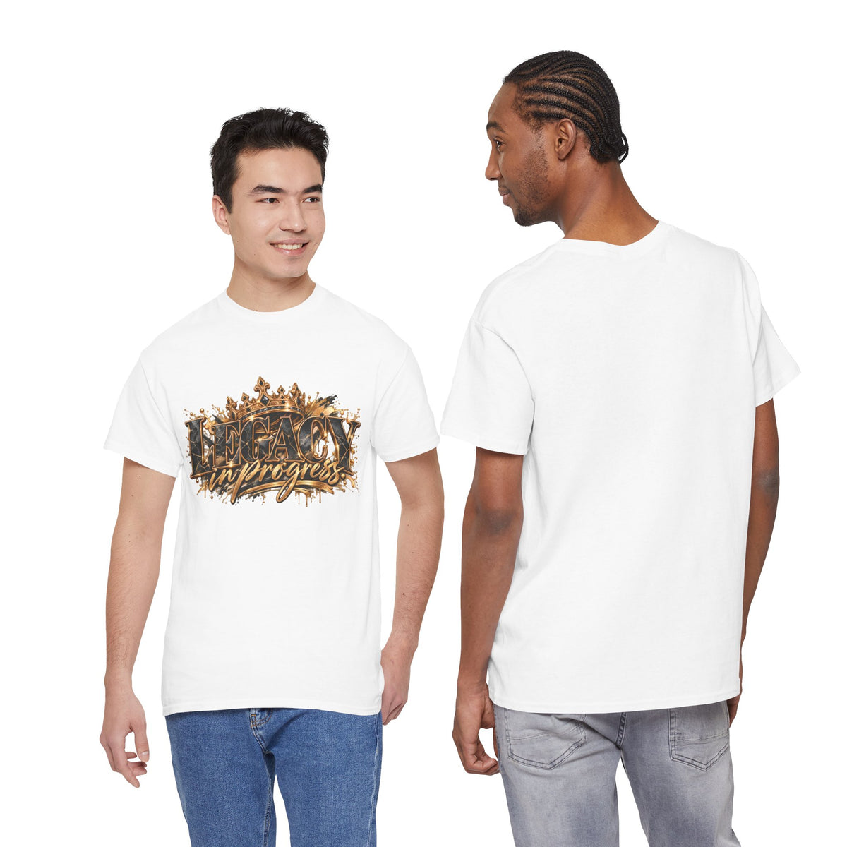 T-Shirt — ‘Legacy in Progress’ Gold Crown Graphic