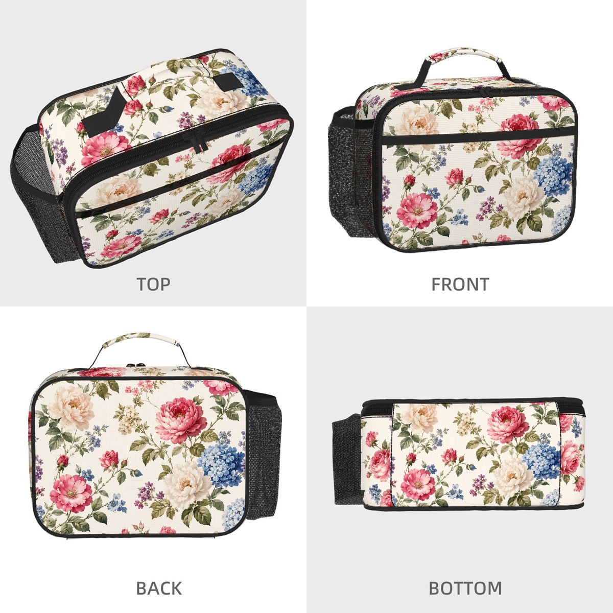 Horizontal Insulated Lunch Tote Bag