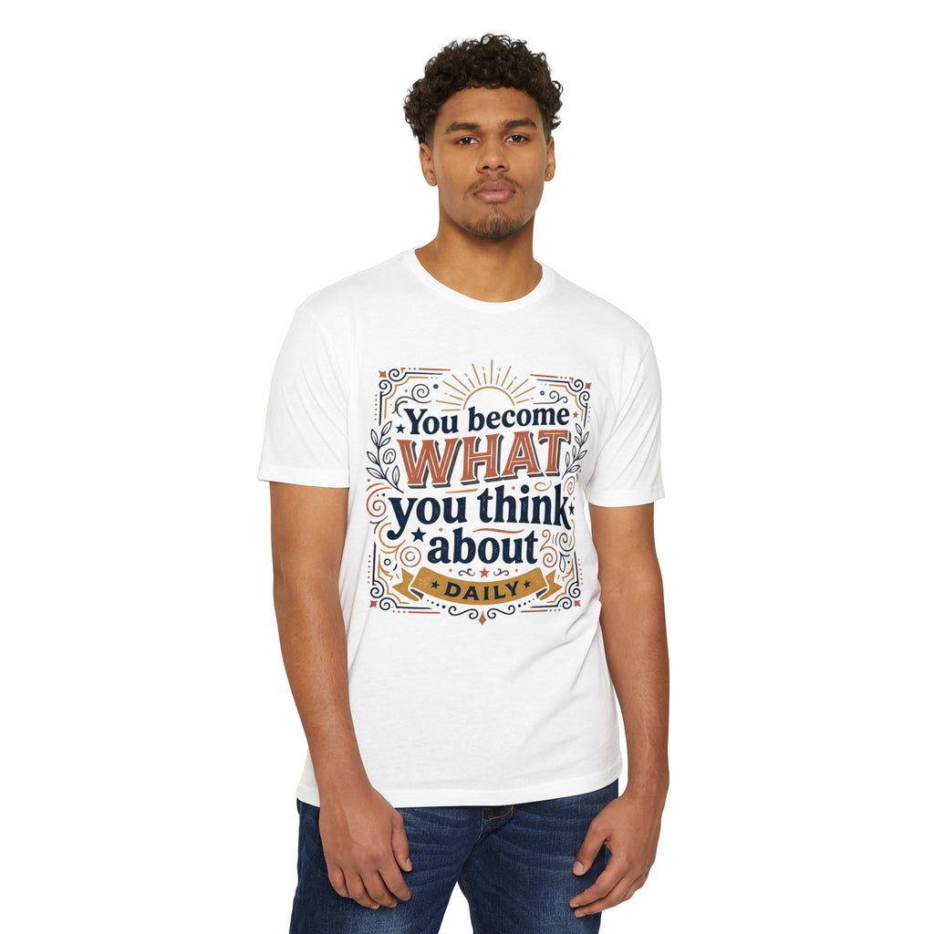 Inspirational Quote T-Shirt — "You Become What You Think About Daily"