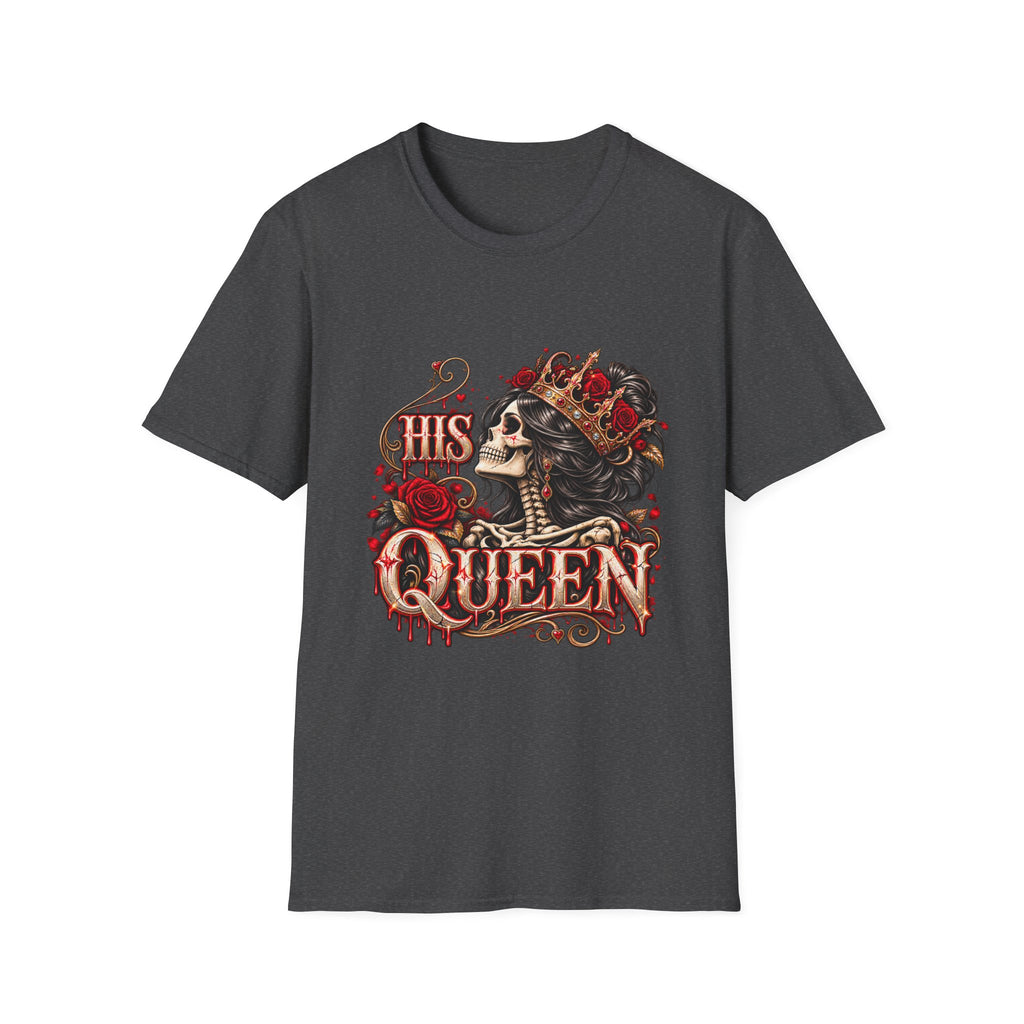His Queen Skull Rose Graphic T-Shirt
