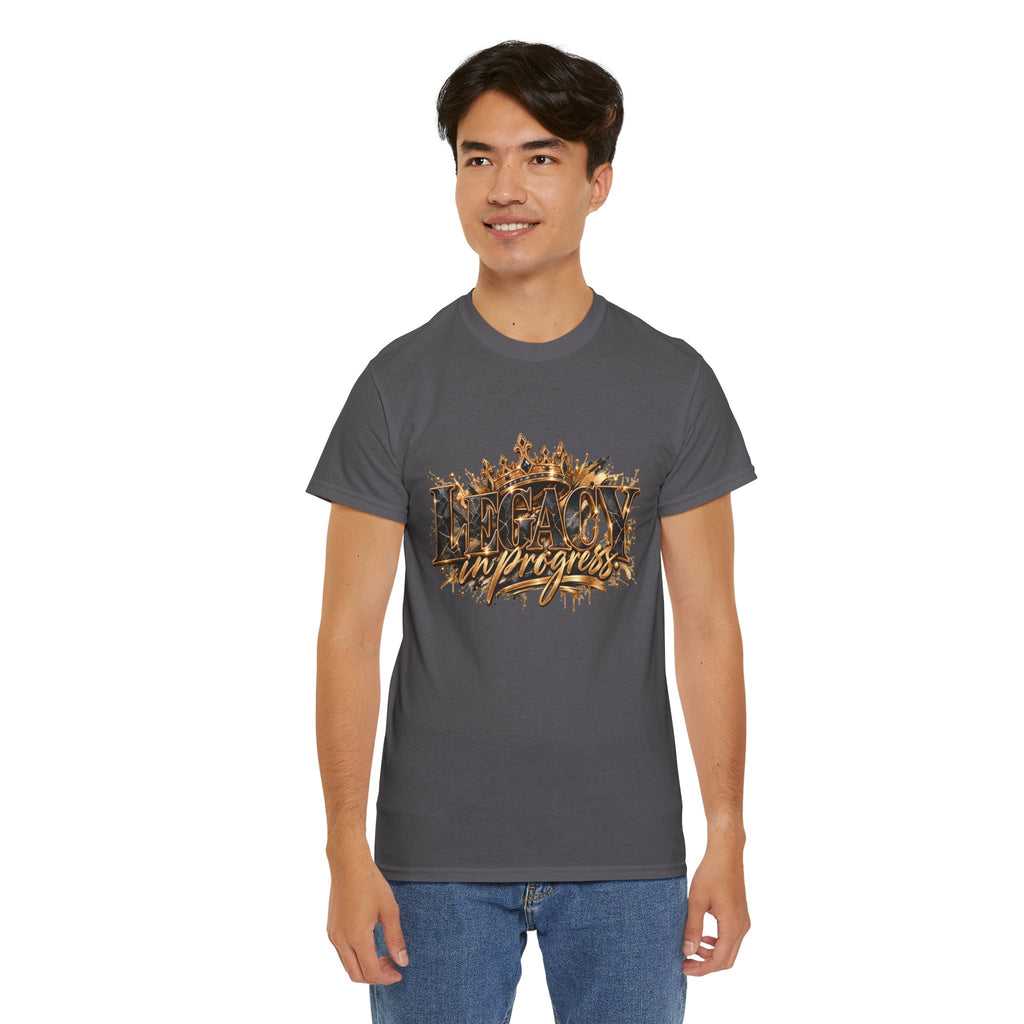 T-Shirt — ‘Legacy in Progress’ Gold Crown Graphic