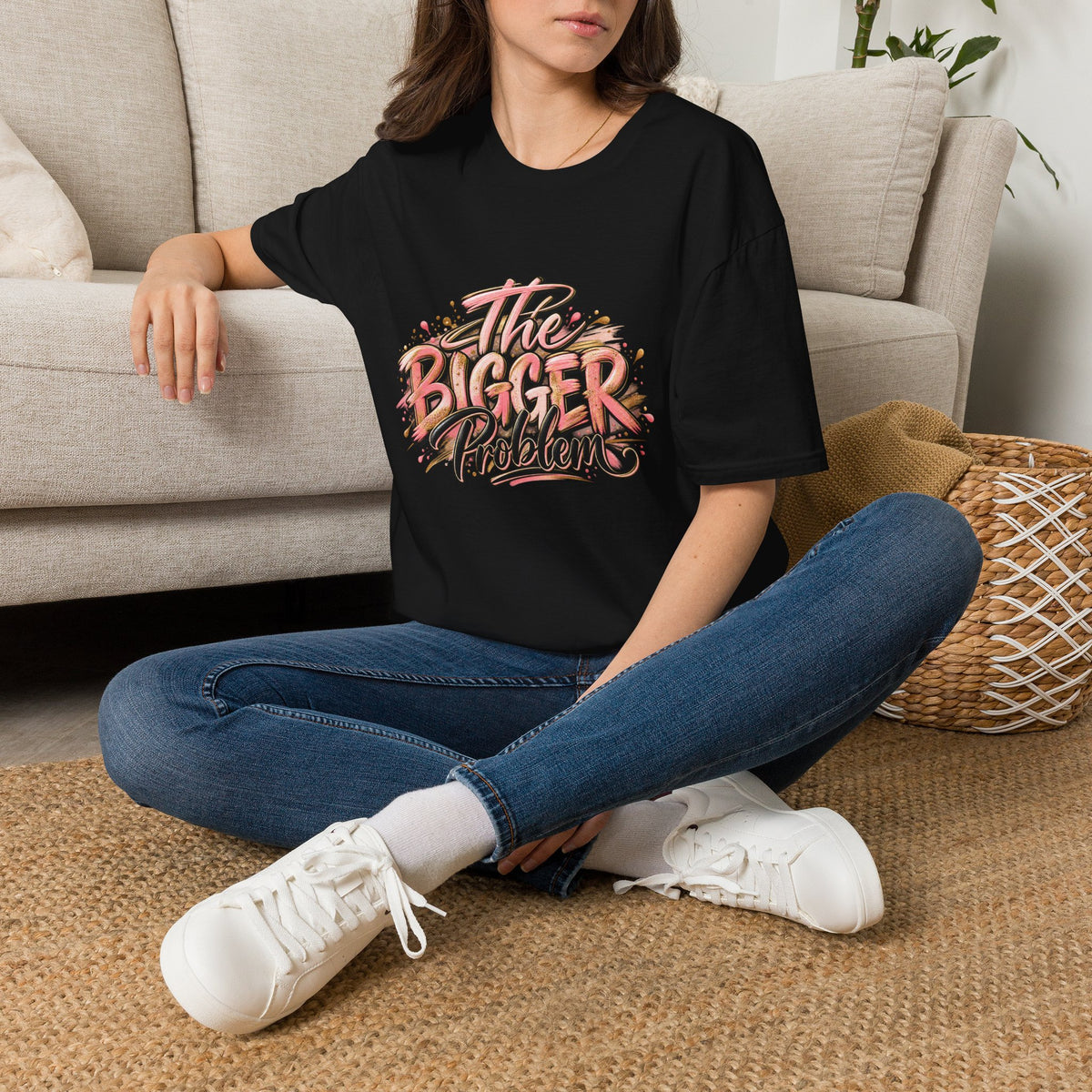 The Bigger Problem T-Shirt – Retro Graffiti Quote Tee