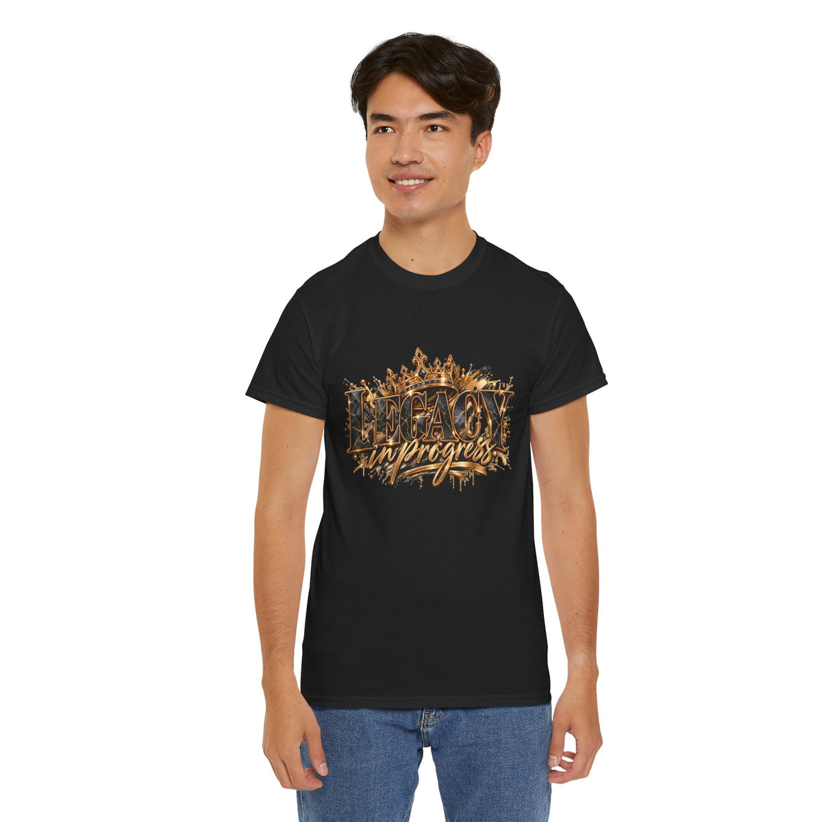 T-Shirt — ‘Legacy in Progress’ Gold Crown Graphic