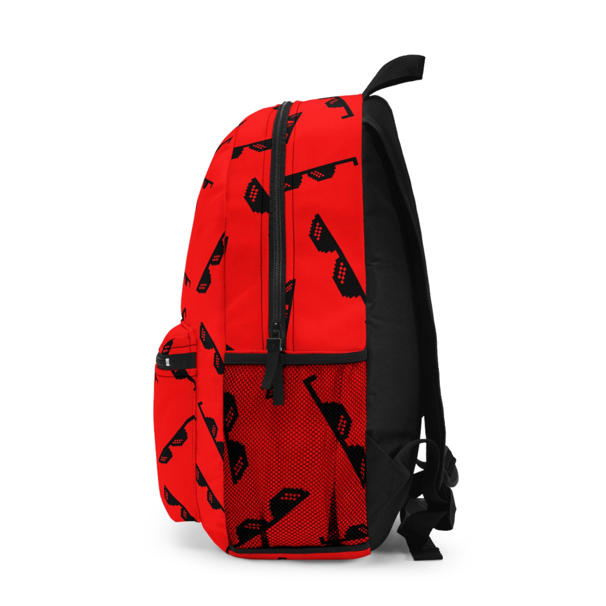 Sunglasses Pattern Backpack – Red Cool Shades Print School Bag